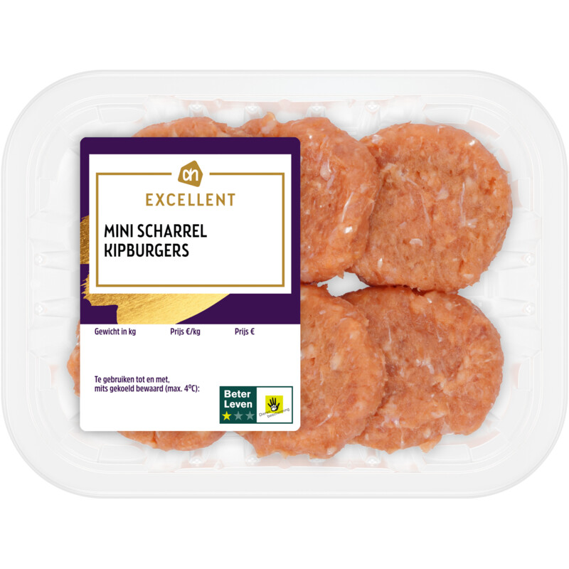 Een afbeelding van AH Excellent Mini scharrel kipburgers