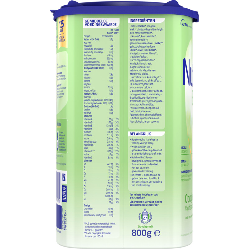 Een afbeelding van Nutrilon Bio 2 opvolgmelk 6+ maanden