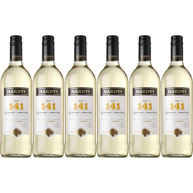 Een afbeelding van Hardys Bin 141 colombard chardonnay 6 flessen