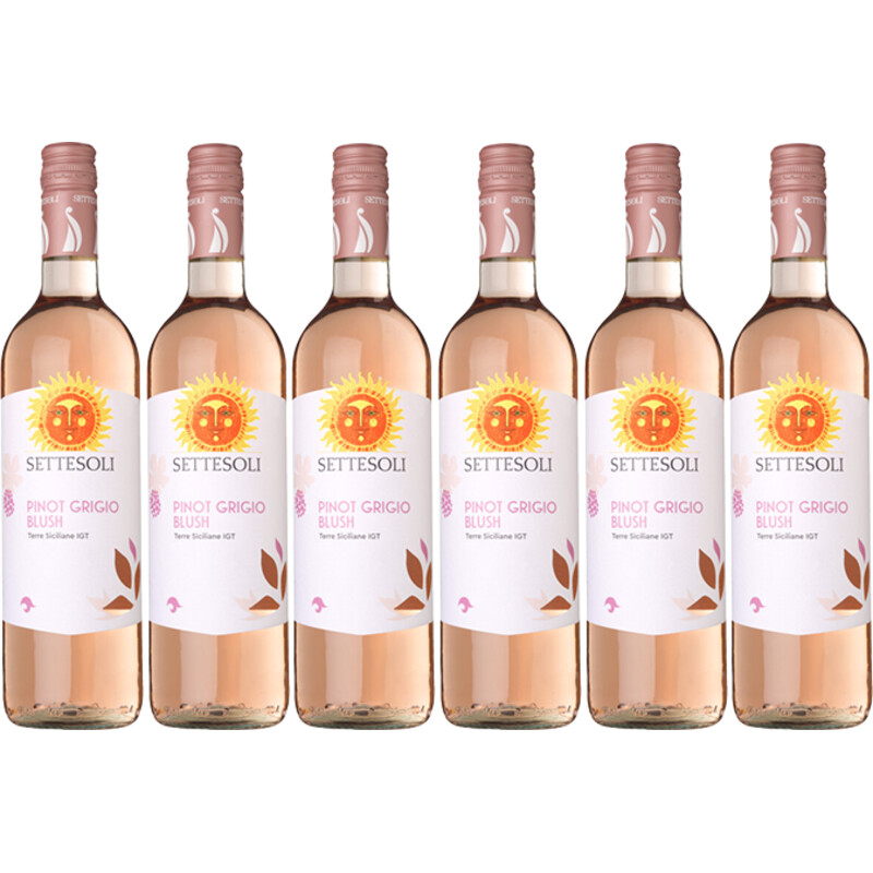 Een afbeelding van Settesoli Pinot grigio blush rosé 6 flessen