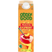 Een afbeelding van Oddlygood Juicy peach & raspberry soygurt