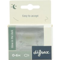 Een afbeelding van Difrax Fopspeen natural 0-6 mnd glow dark