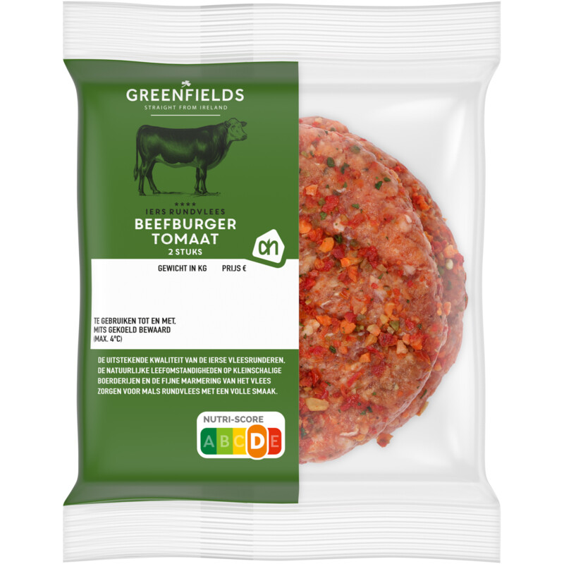 Een afbeelding van AH Greenfields Beefburger tomaat