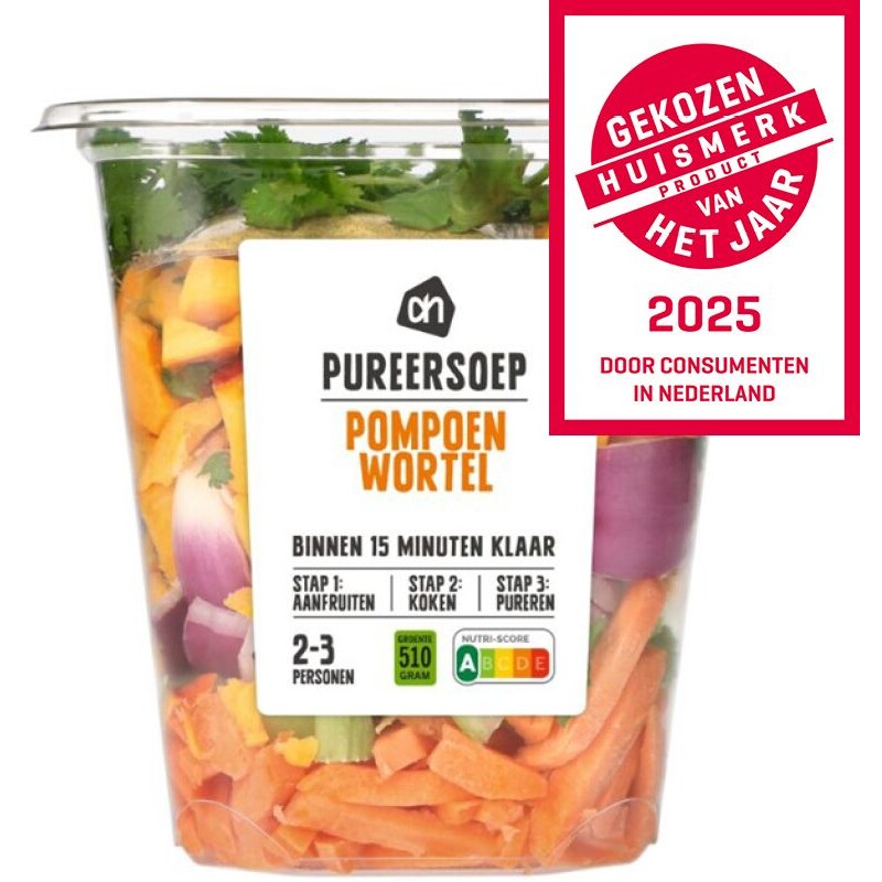 Een afbeelding van AH Verse pureersoep pompoen wortel