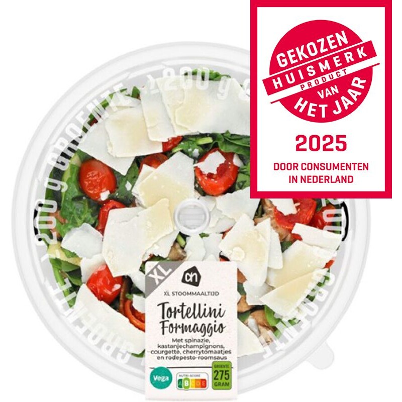 Een afbeelding van AH Stoommaaltijd tortellini formaggio XL