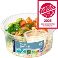 Een afbeelding van AH Mini saladbowl zalm wasabi