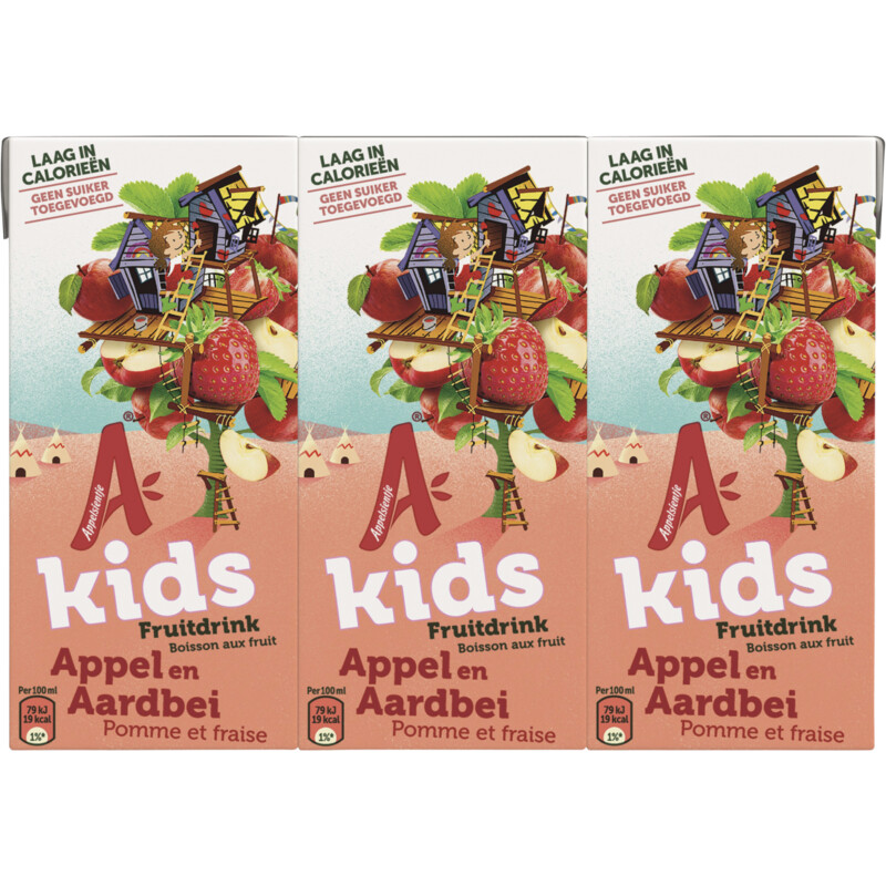 Een afbeelding van Appelsientje Kids fruitdrink appel en aardbei 6-pack