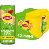 Een afbeelding van Lipton Ice tea green citrus sparkling 4-pack