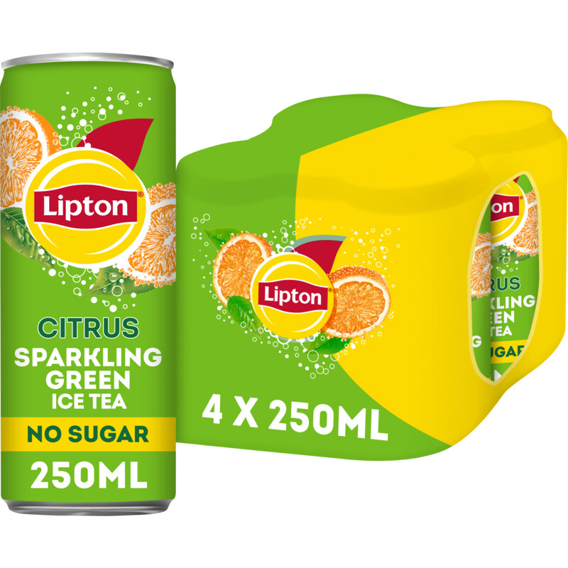 Een afbeelding van Lipton Ice tea green citrus sparkling 4-pack