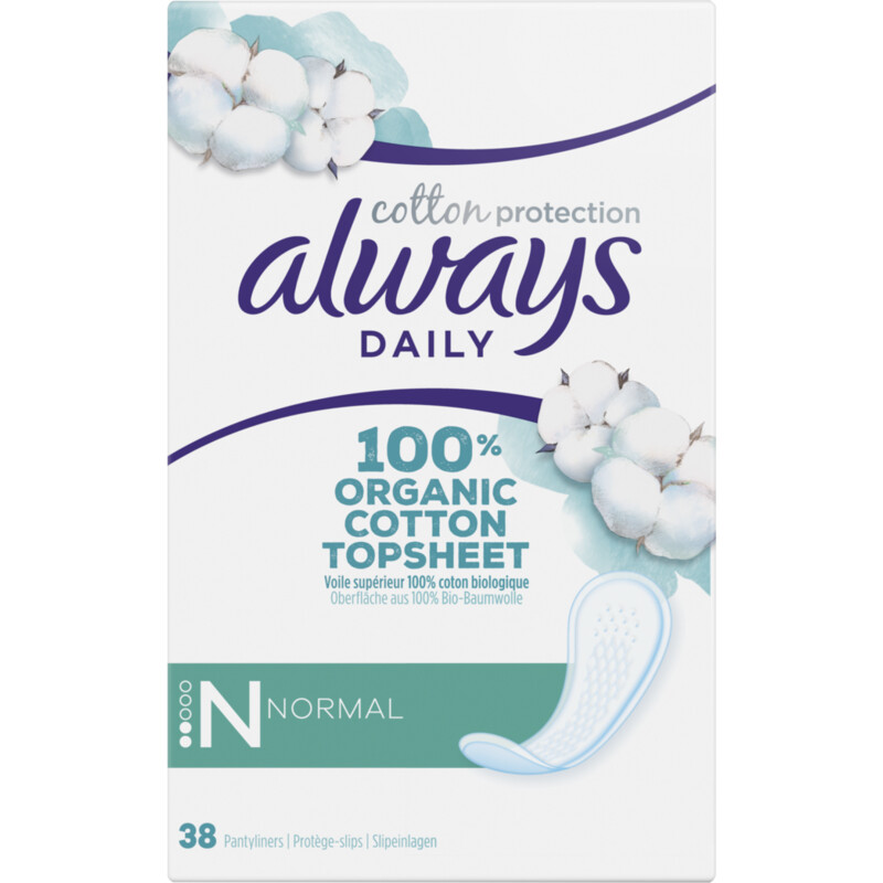 Een afbeelding van Always Inlegkruisjes bio cotton normal