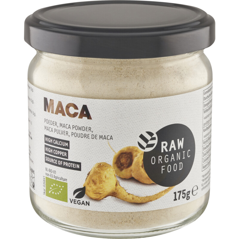 Een afbeelding van Raw Organic Food Maca high energy poeder