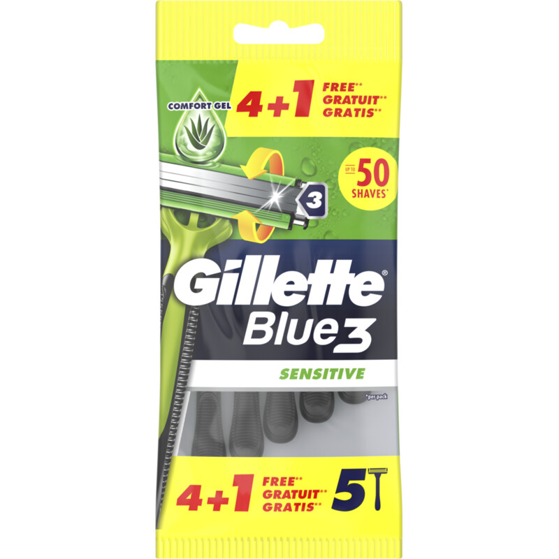Een afbeelding van Gillette Blue3 sensitive wegwerpmesjes