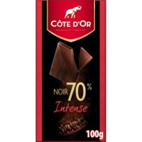 Een afbeelding van Côte d'Or 70% Pure chocolade reep intense