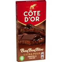 Een afbeelding van Côte d'Or Bonbonbloc puur chocolade truffel cacao
