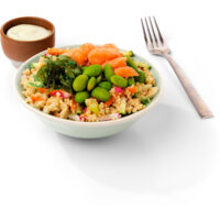 Een afbeelding van AH Mini saladbowl zalm wasabi