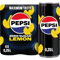 Een afbeelding van Pepsi Zero sugar lemon 4-pack