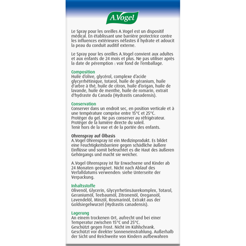 Een afbeelding van A.Vogel Oorspray oorsmeer
