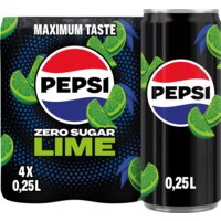 Een afbeelding van Pepsi Zero sugar lime 4-pack