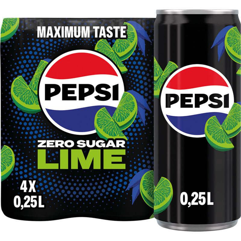 Een afbeelding van Pepsi Zero sugar lime 4-pack