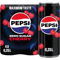 Een afbeelding van Pepsi Zero sugar cherry 4-pack