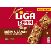 Een afbeelding van Liga Repen noten & granen chocolade hazelnoot