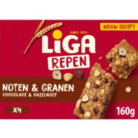 Een afbeelding van Liga Repen noten & granen chocolade hazelnoot