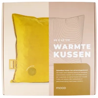 pdp-image-MOOD Warmtekussen vierkant velours okergeel
