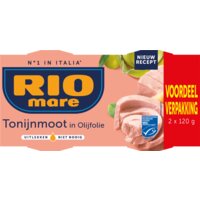Een afbeelding van Rio Mare Tonijnmoot in olijfolie 2-pack