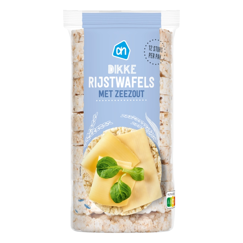 Dikke rijstwafels met zeezout
