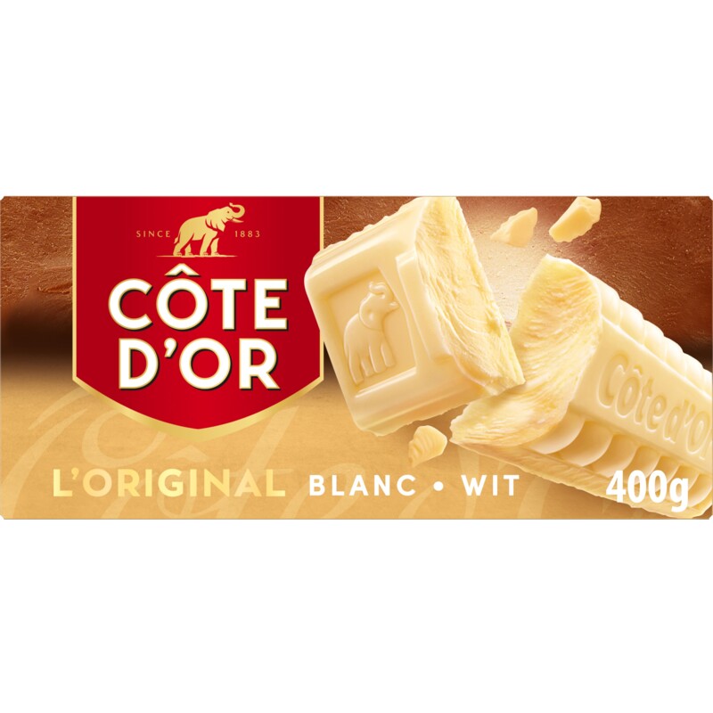 Een afbeelding van Côte d'Or Wit tablet 2 stuks BEL