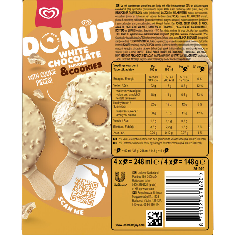 Een afbeelding van Ola Donut white chocolate