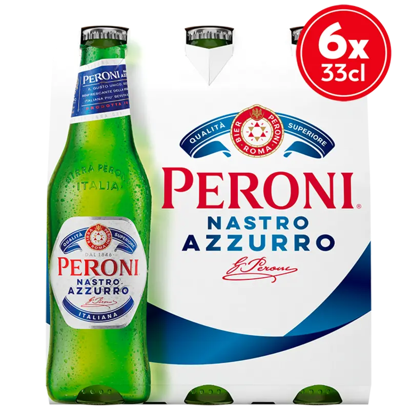 Nastro azzurro Italiaans bier 6-pack