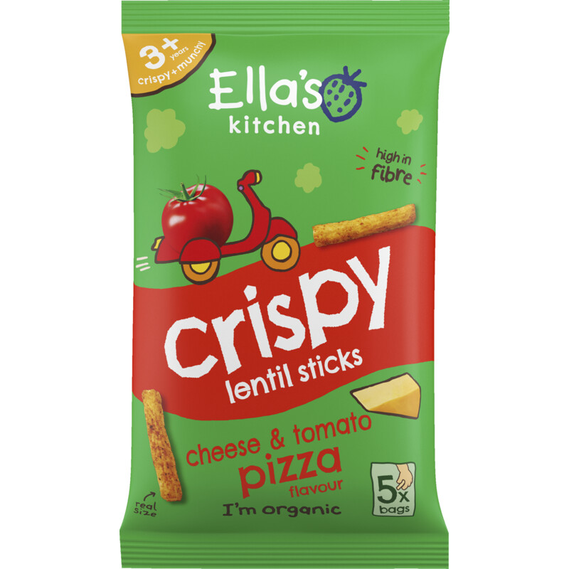 Een afbeelding van Ella's kitchen Crispy sticks cheese & tomato 3 jaar+