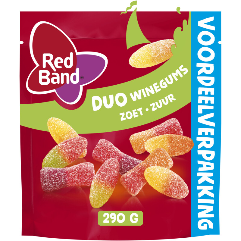 Een afbeelding van Red Band Duo winegums voordeelverpakking