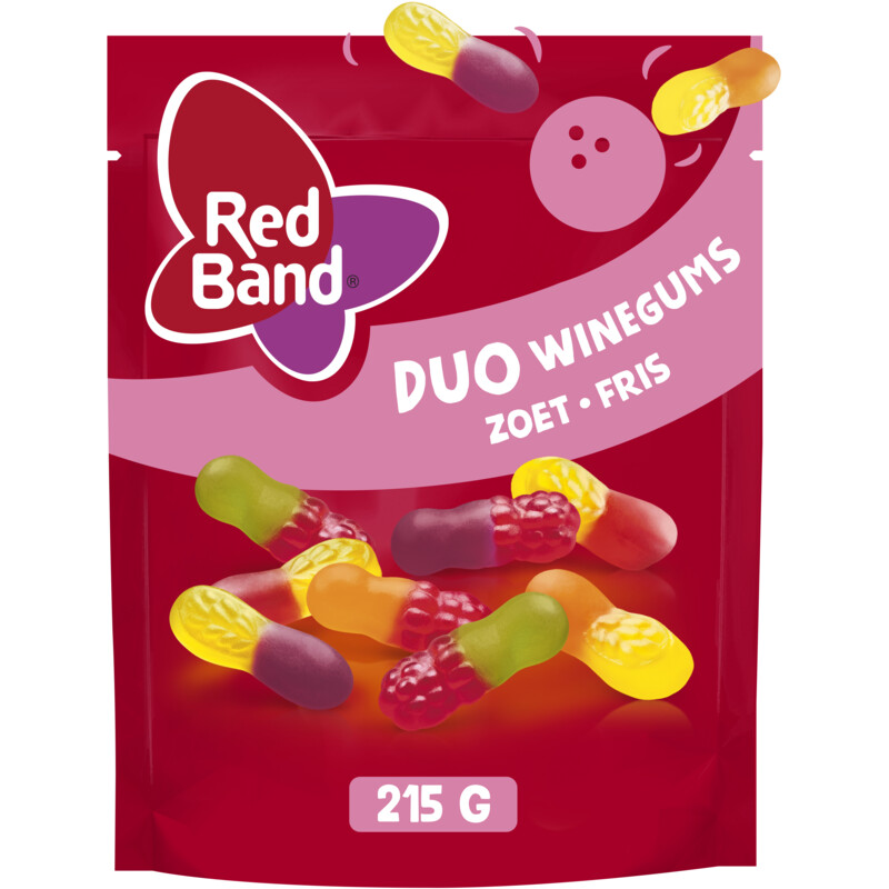 Een afbeelding van Red Band Duo winegums zoet fris
