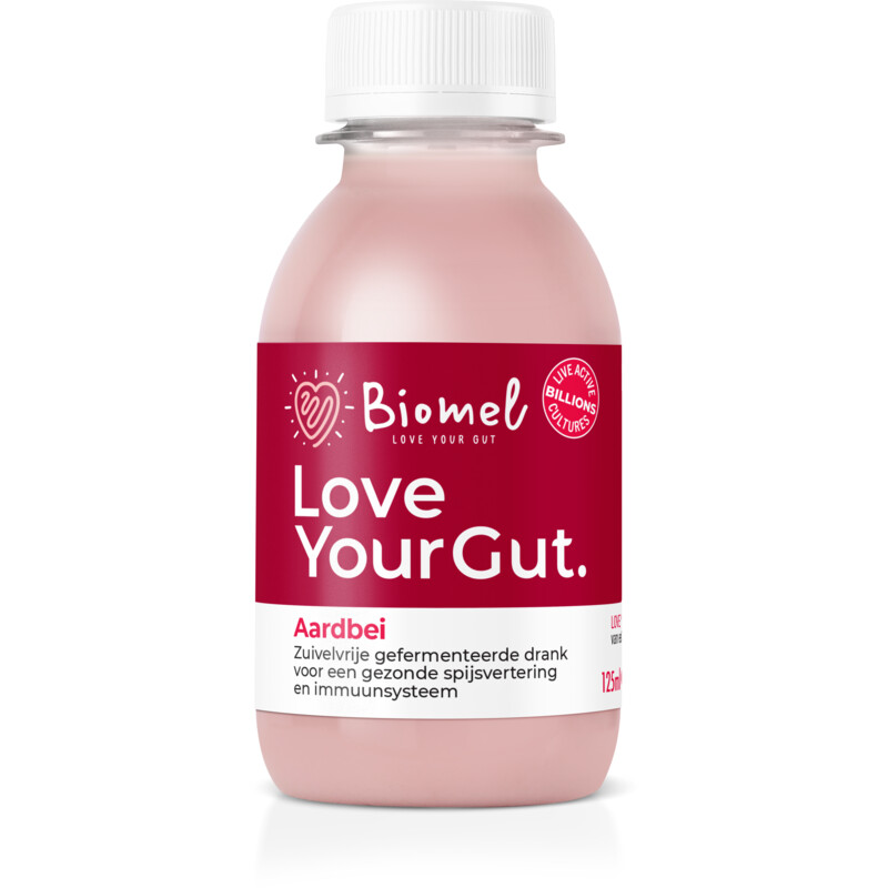 Een afbeelding van Biomel Love your gut pure strawberry