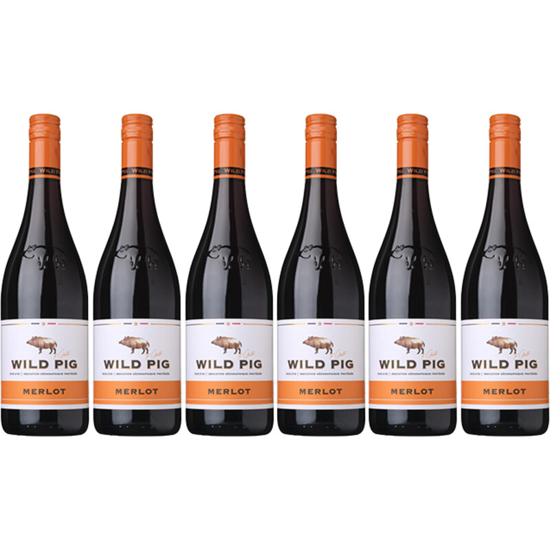 Een afbeelding van Wild Pig Merlot 6 flessen