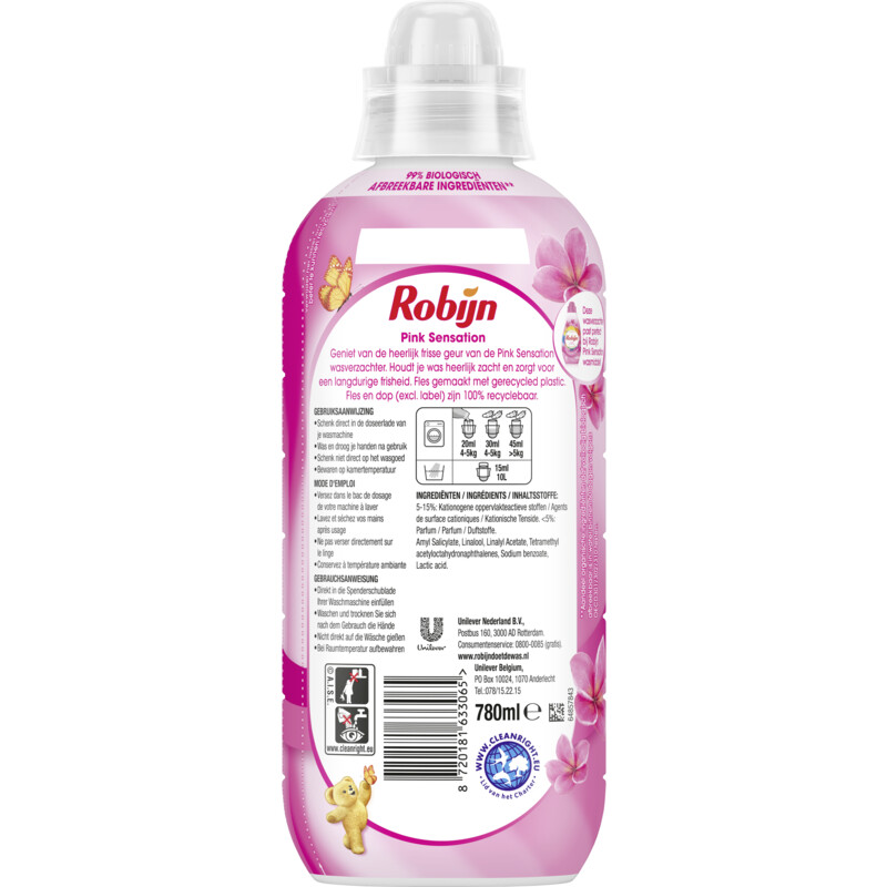 Een afbeelding van Robijn Wasverzachter pink sensation