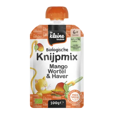 pdp-image-De Kleine Keuken Knijpmix mango wortel & haver 6m+