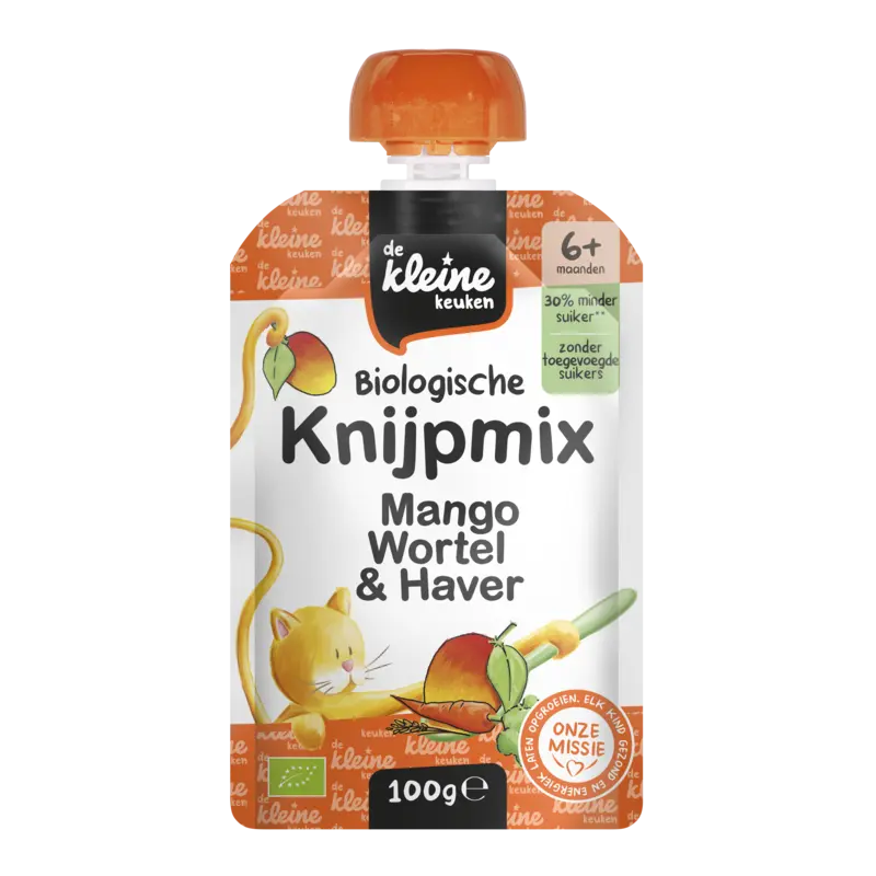 Biologische Knijpmix Mango Wortel & Haver 6+ Maanden