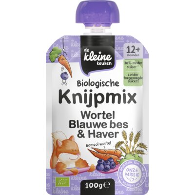 pdp-image-De Kleine Keuken Knijpmix wortel blauwe bes & haver 12m+