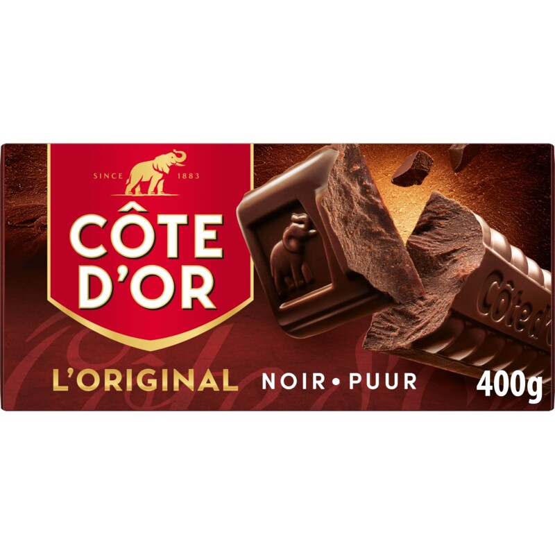 Een afbeelding van Côte d'Or Puur tablet 2 stuks BEL