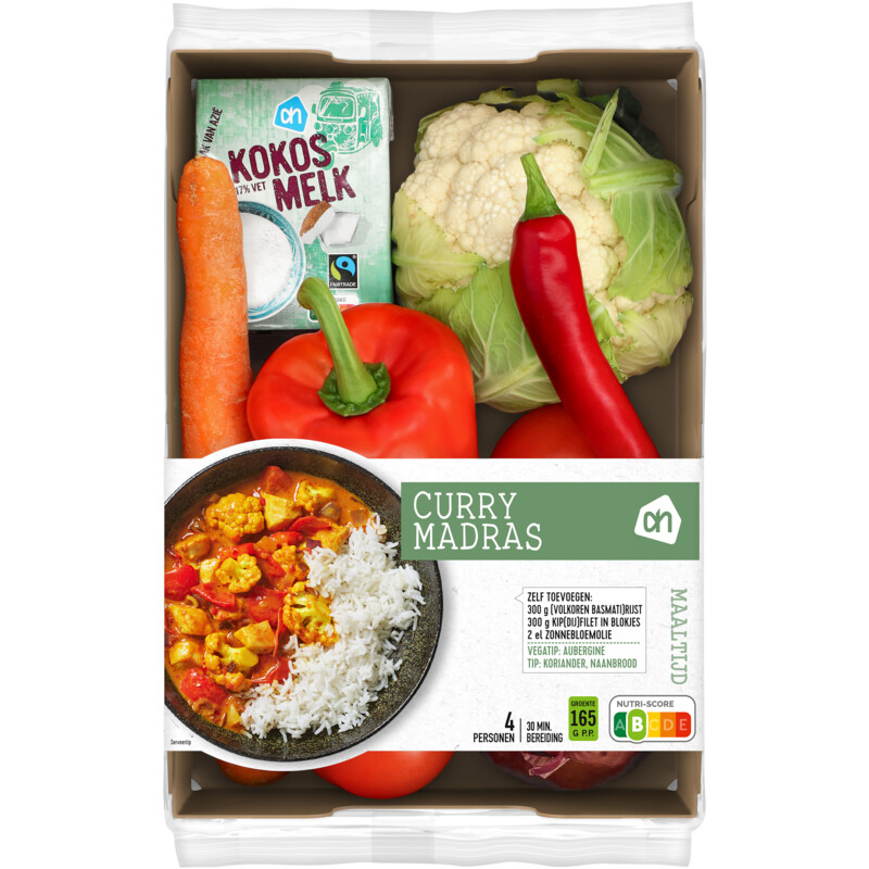 Een afbeelding van AH Curry madras verspakket
