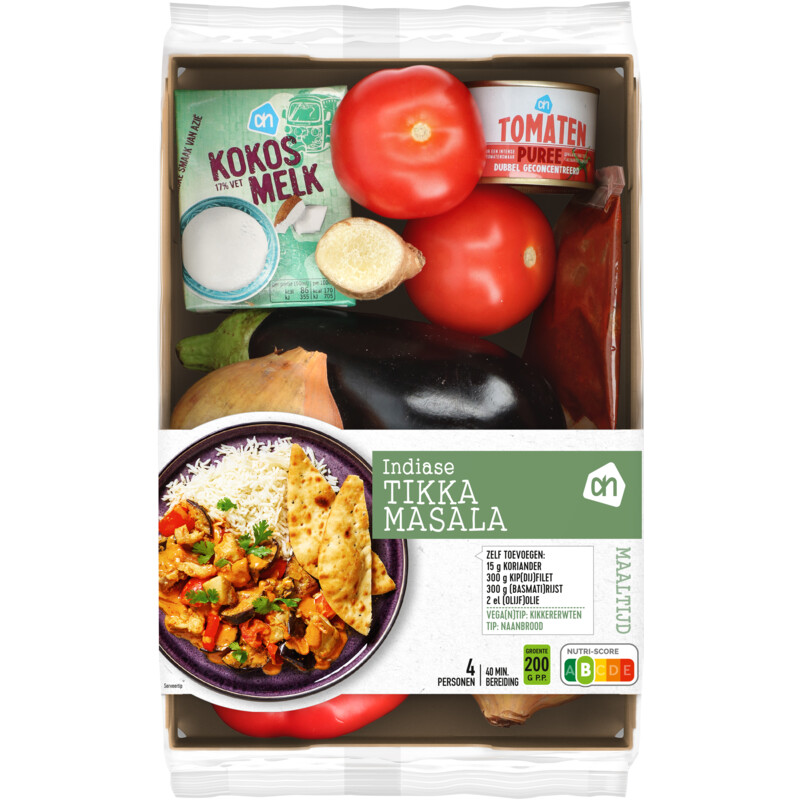 Een afbeelding van AH Indiase tikka masala verspakket