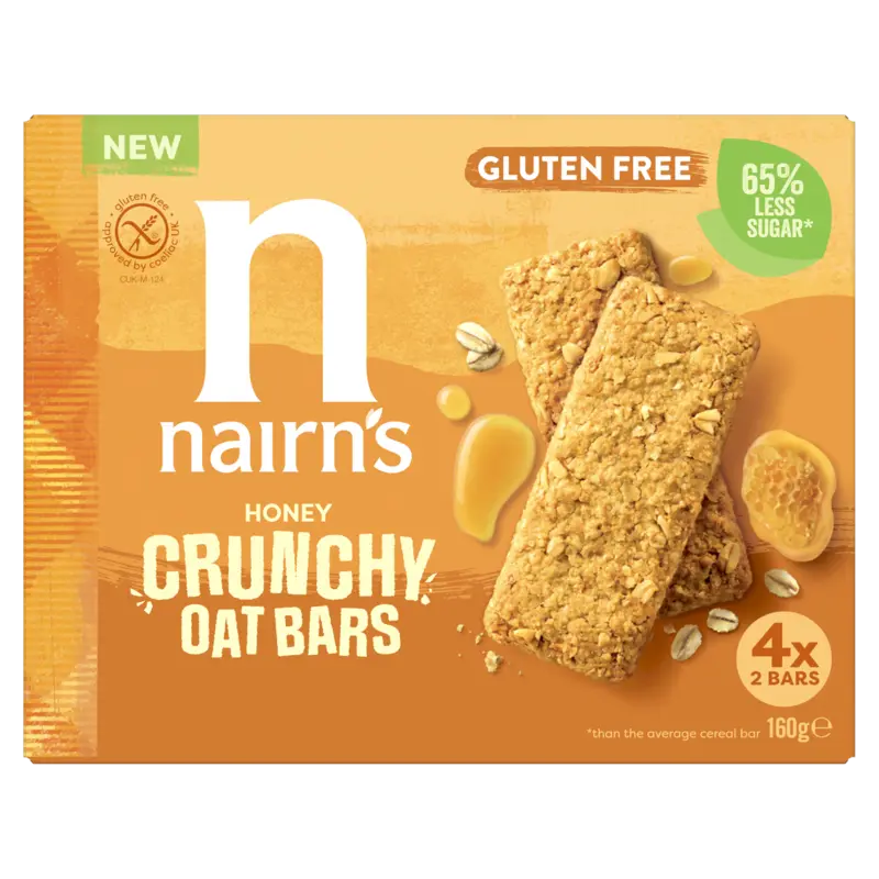 Nairn's Honey crunchy oat bars glutenvrij