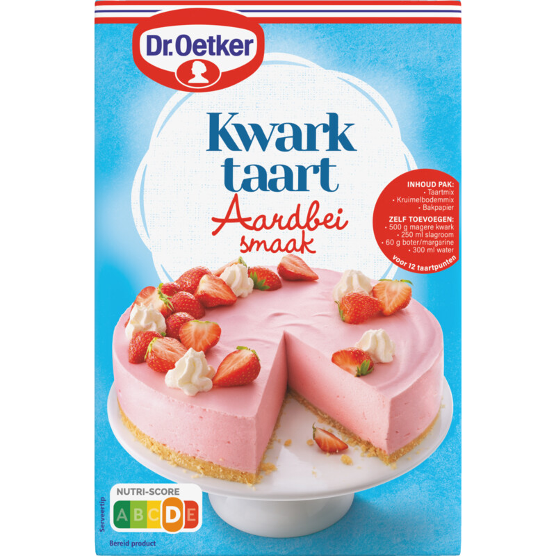Een afbeelding van Dr. Oetker Kwarktaart aardbeismaak bakmix