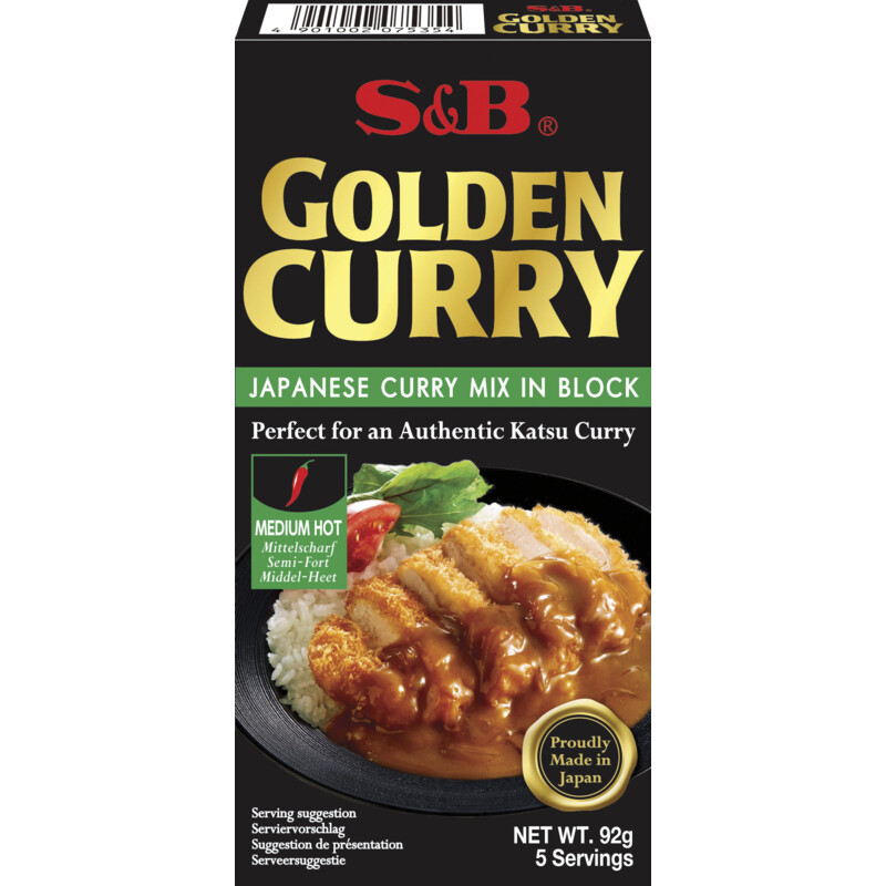 Een afbeelding van S&B Golden curry Japenese mix medium hot