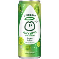 Een afbeelding van innocent Juicy water with bubbles lemon & lime