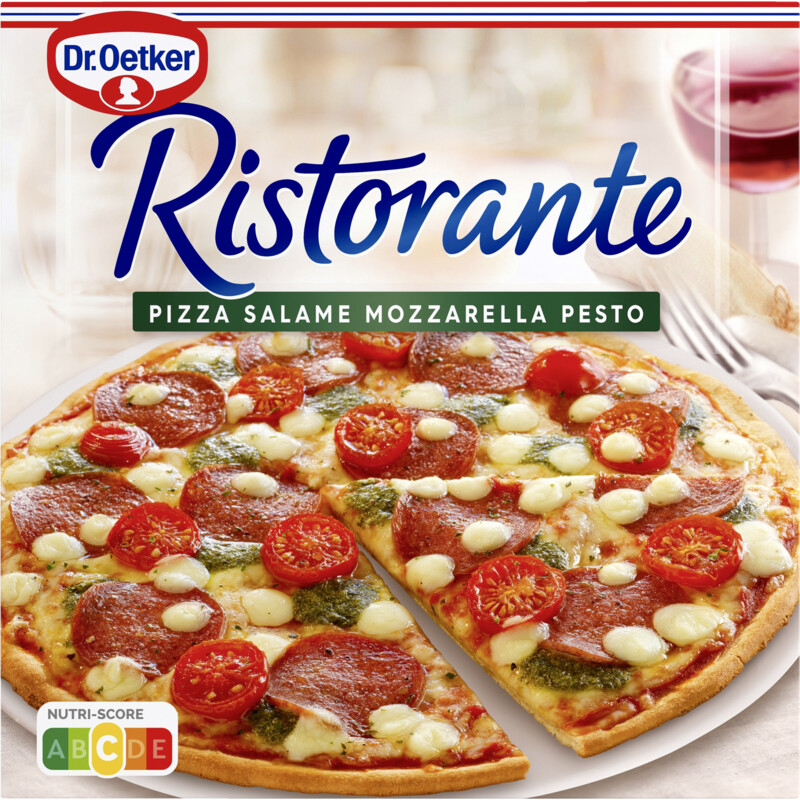 Een afbeelding van Dr. Oetker Ristorante pizza salami mozzarella pesto