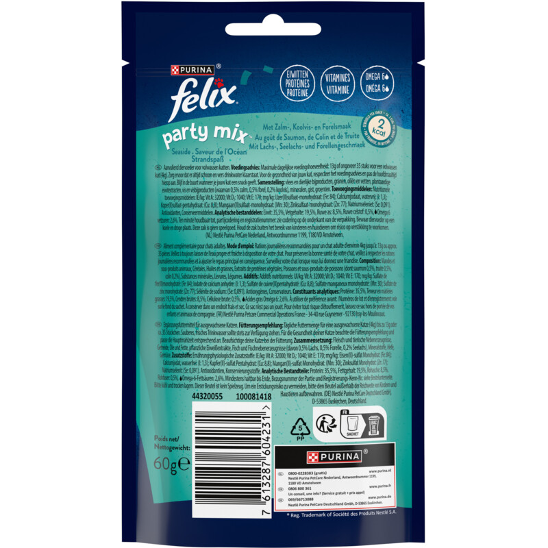 Een afbeelding van Felix Party mix seaside kattensnack